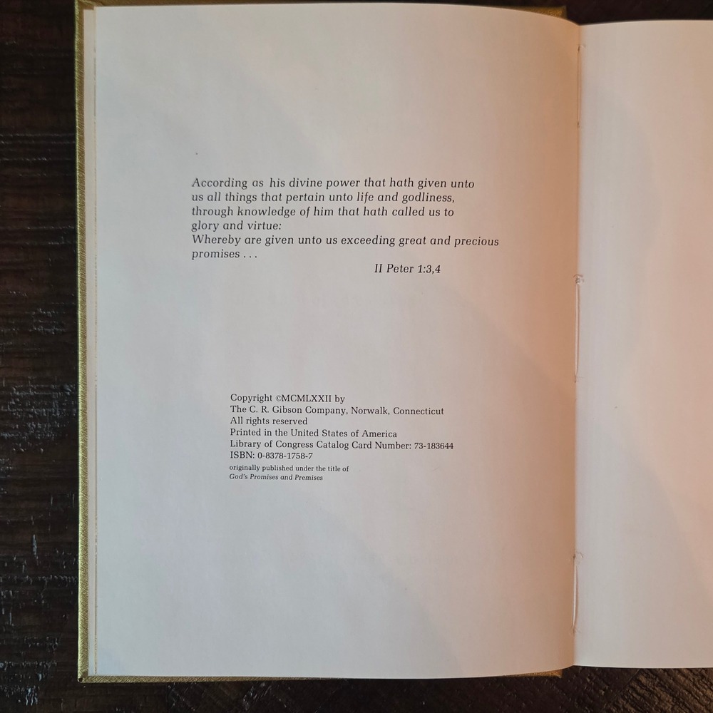 Vintage Golden Promises Book Jo Petty 1972 CR Gibson Hardcover Religious Gift - Picture 4 of 9